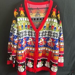 Festive Christmas Cardigan Sweater